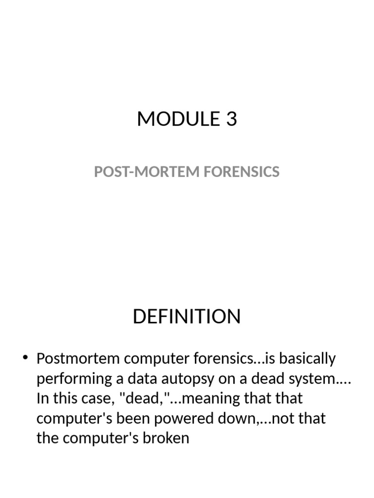 Post-Mortem Forensics in Windows Analysis | PDF | Malware | Computer File