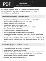 General Worker Job Description and Duties | PDF | Business