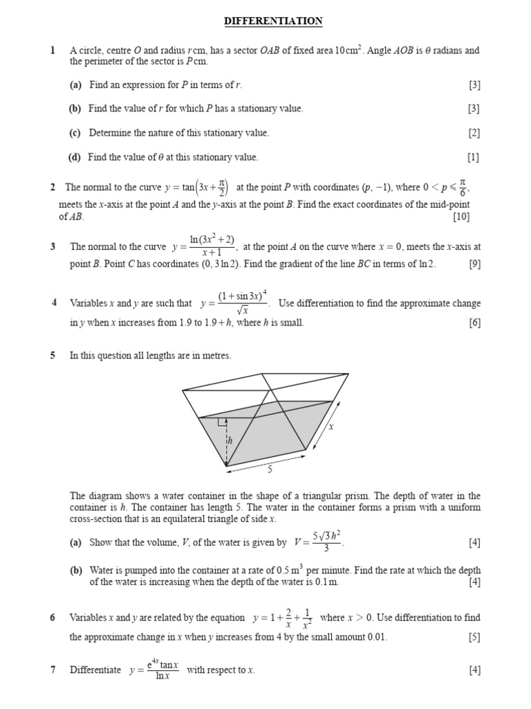 Differentiation | PDF | Sphere | Area