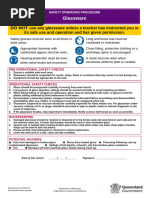 Glassware Safety Risk Assessment Guide | PDF | Occupational Safety And ...