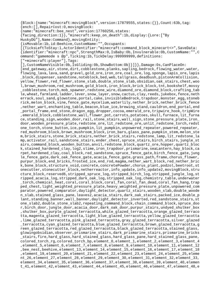 Minecraft Moving Block Command | PDF | Materials | Radioactivity