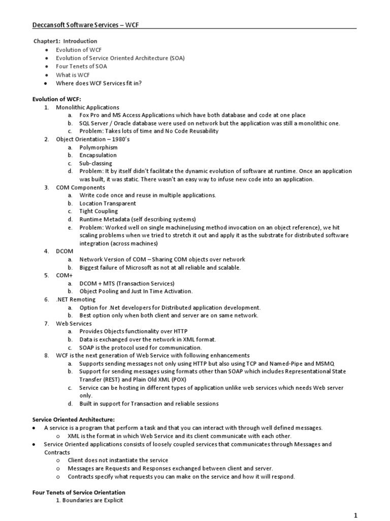 WCF Complete Material | PDF | Windows Communication Foundation ...
