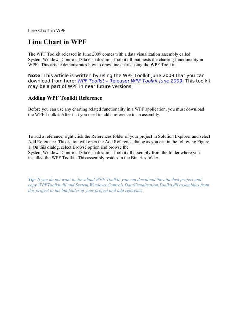 Creating Line Charts in WPF | PDF | Windows Presentation Foundation ...