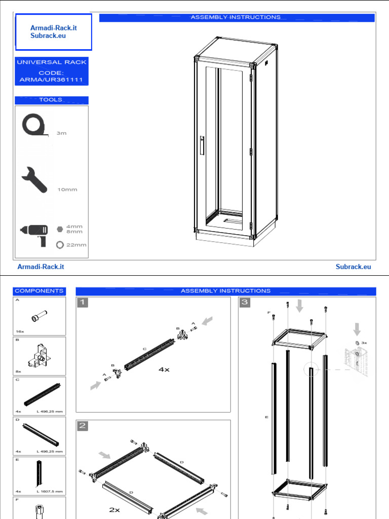 Universal Rack Assembly Guide | PDF