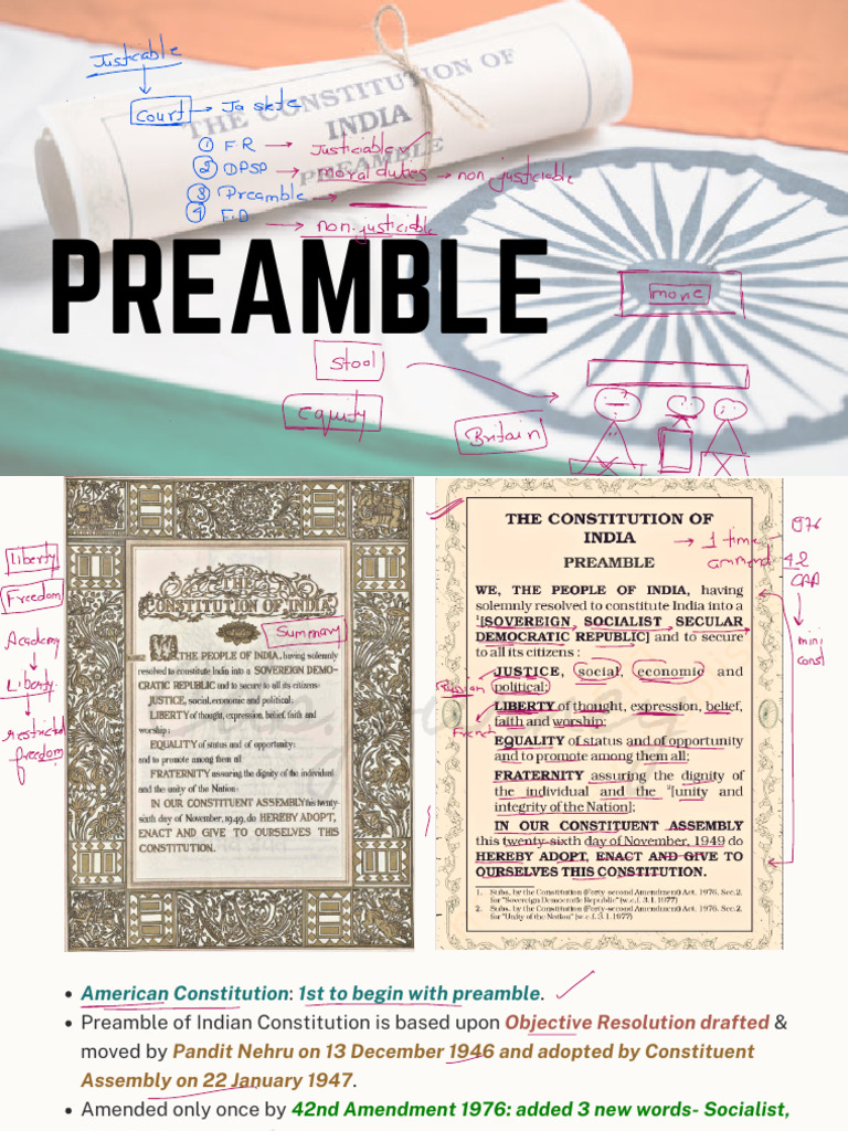 Understanding the Preamble of India | PDF | Political Charters | Government