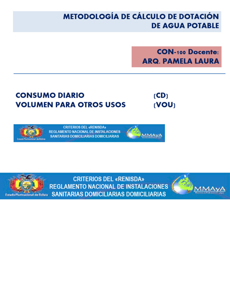 Cálculo de Dotación de Agua Potable | PDF | Agua | Hidrología