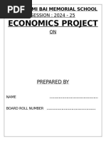 Economics Project Cover Page Design | PDF
