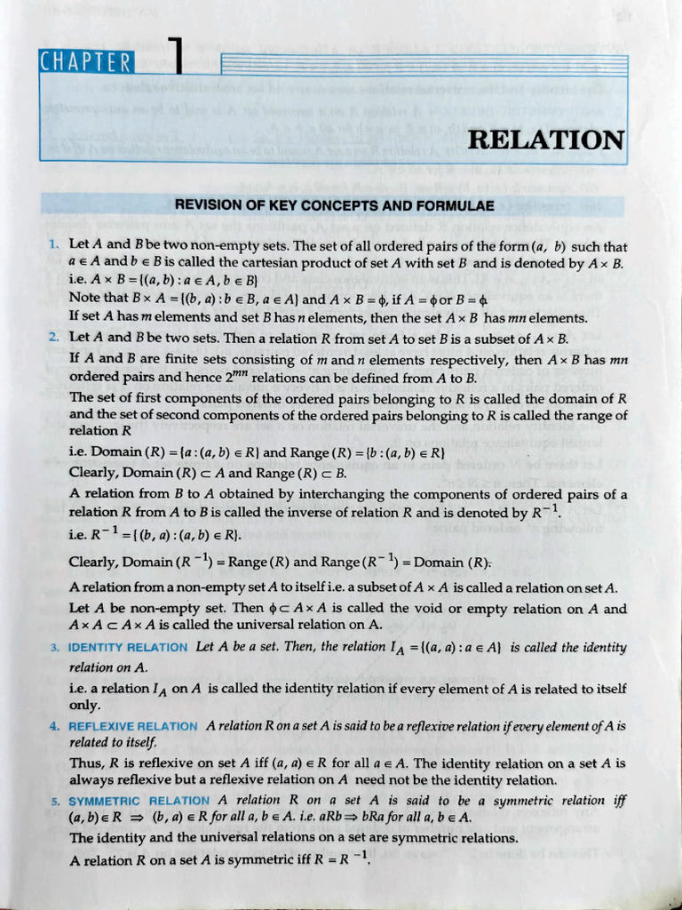 Symmetric Identity Relation Explained | PDF | Mathematical Concepts ...