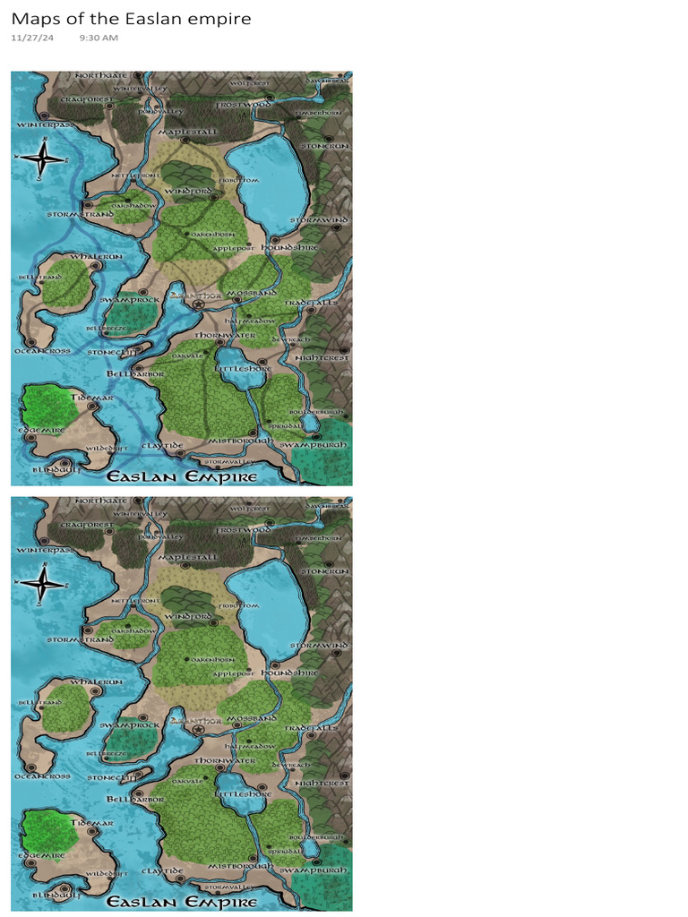 Maps of The Easlan Empire | PDF