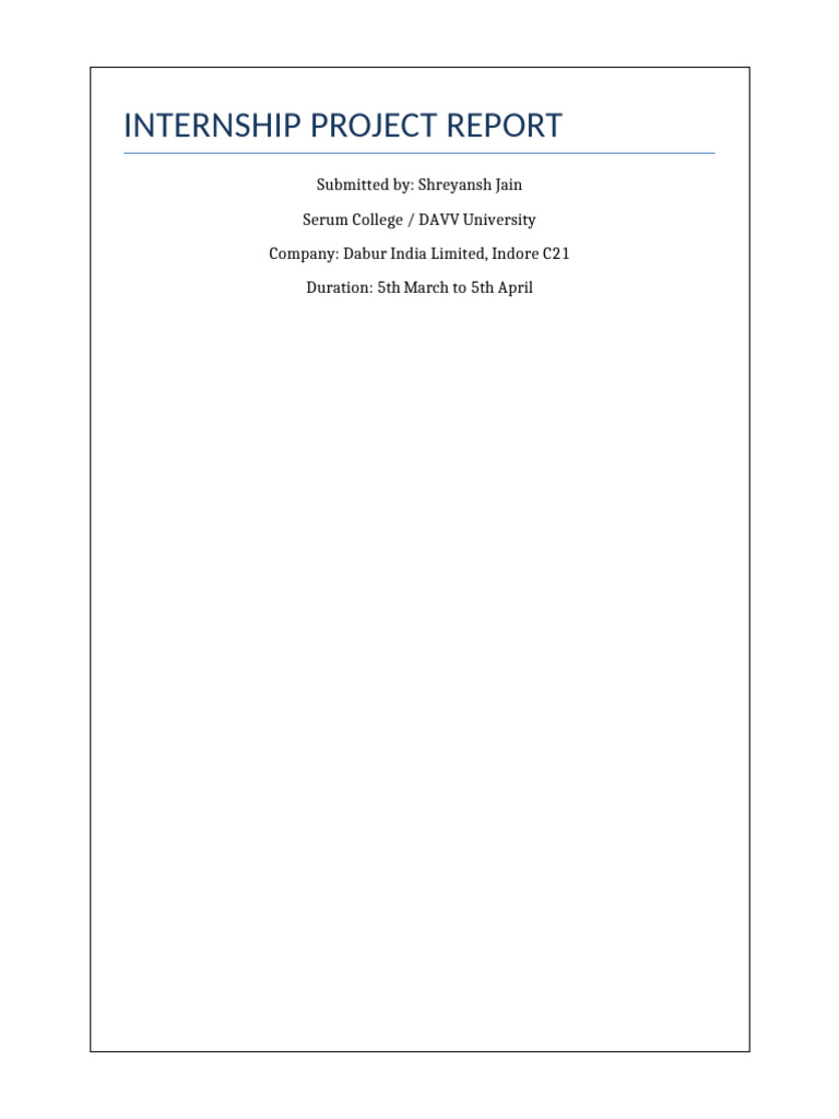 Expanded Internship Project | PDF | Internship | Job Hunting