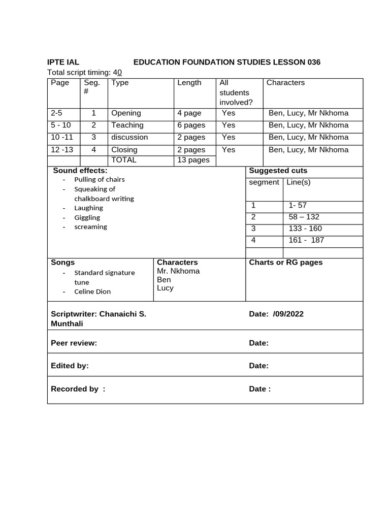 Ipte Ial e F S Lesson 036 | PDF | Learning | Learning Styles