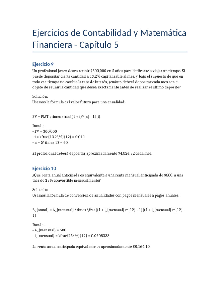 Ejercicios Prácticos de Contabilidad Financiera | PDF | Dinero | Economias