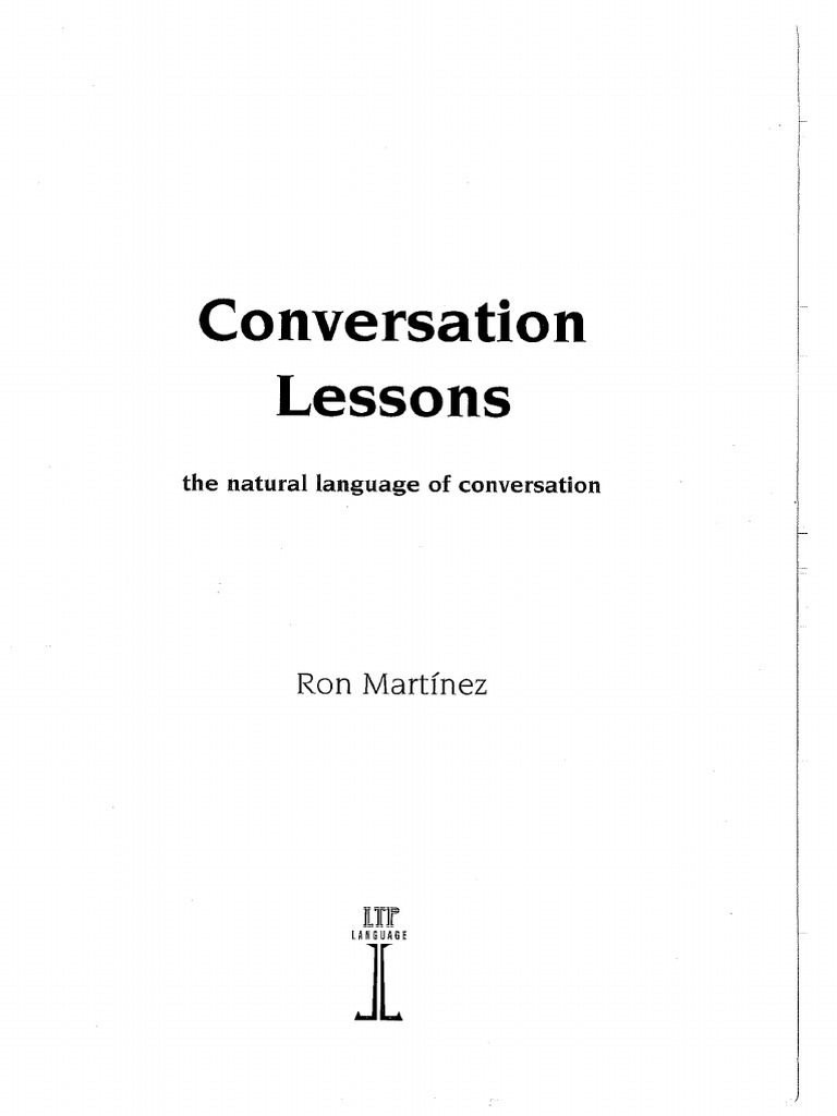Conversation Lessons Int. Course | PDF