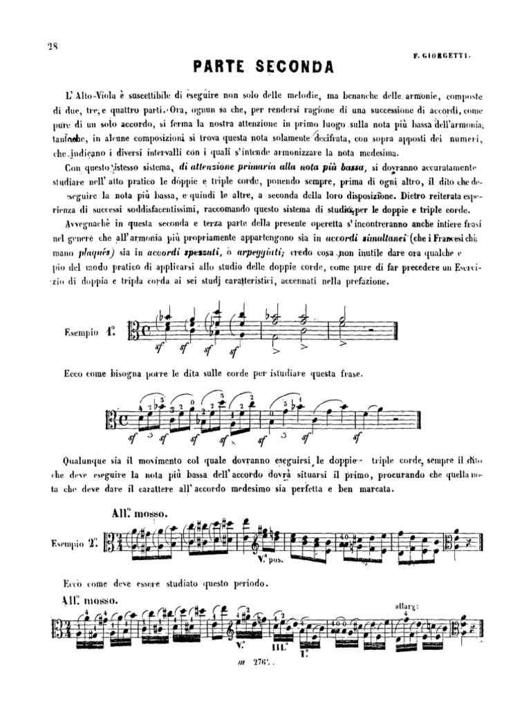 Giorgetti Metodo para Viola Segunda Parte | PDF