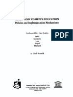 Policies and Implementation Mechanisms: Girls' and Women'S Education