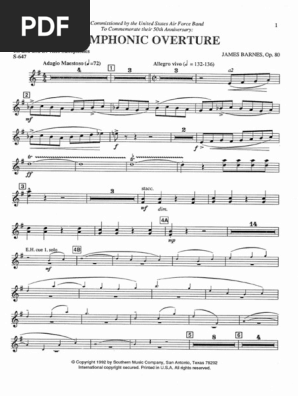 Symphonic Overture Saxophone | PDF