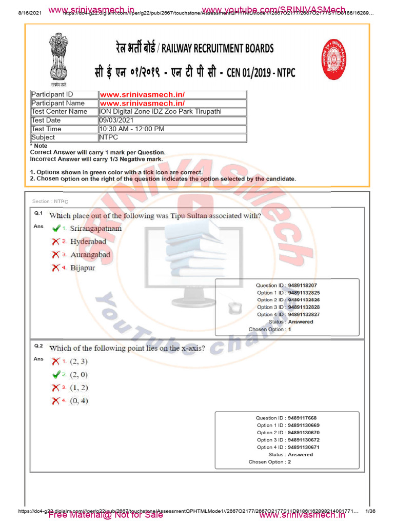 NTPC Assessment Questions and Answers | PDF
