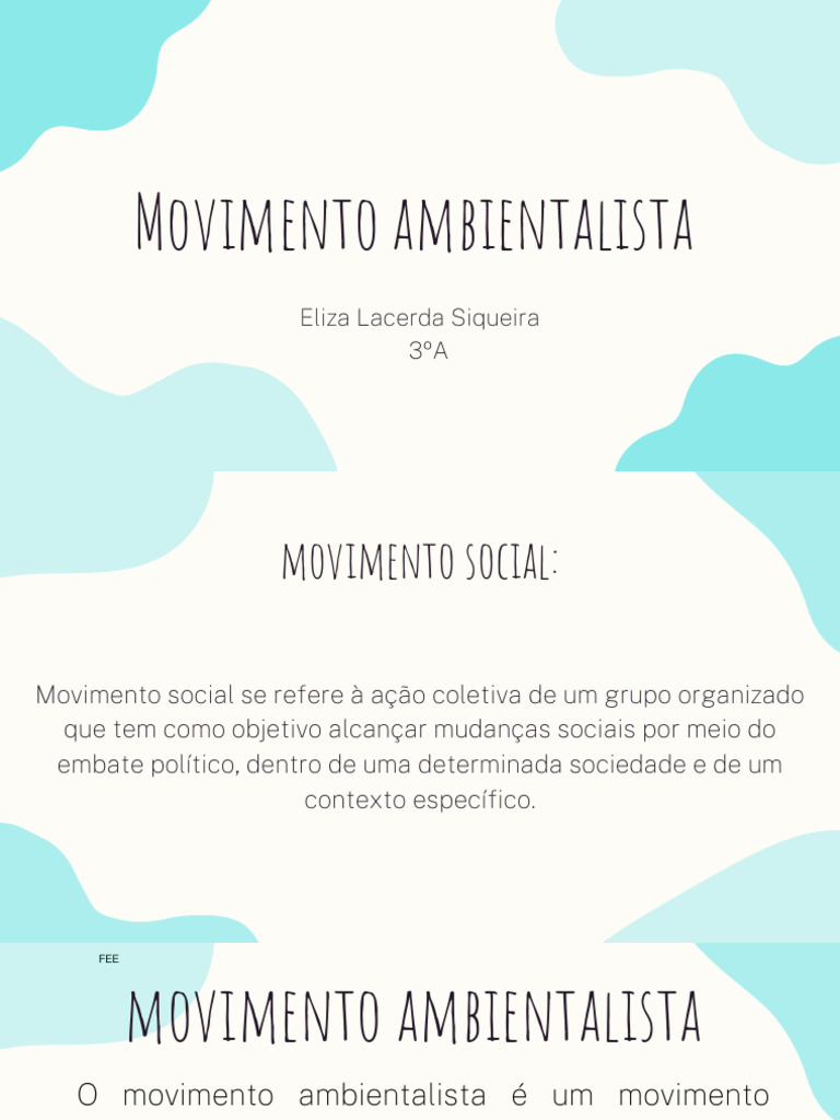 Objetivos do Movimento Ambientalista | PDF