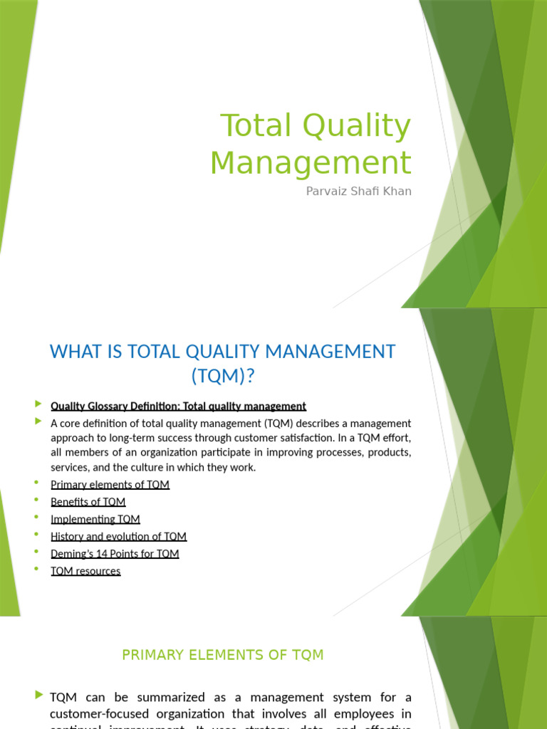 Understanding Total Quality Management | PDF | Business Economics ...