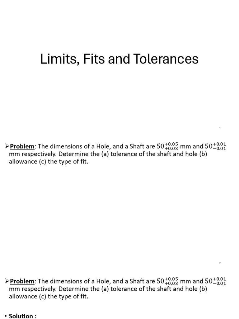 Understanding Limits, Fits, and Tolerances | PDF | Engineering ...