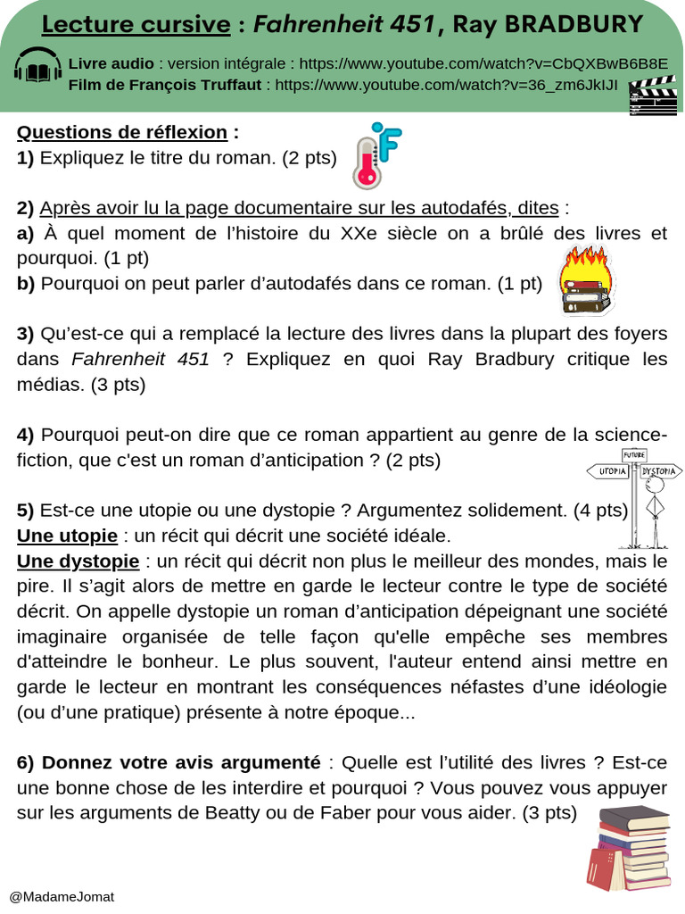 Analyse et réflexions sur Fahrenheit 451 | PDF