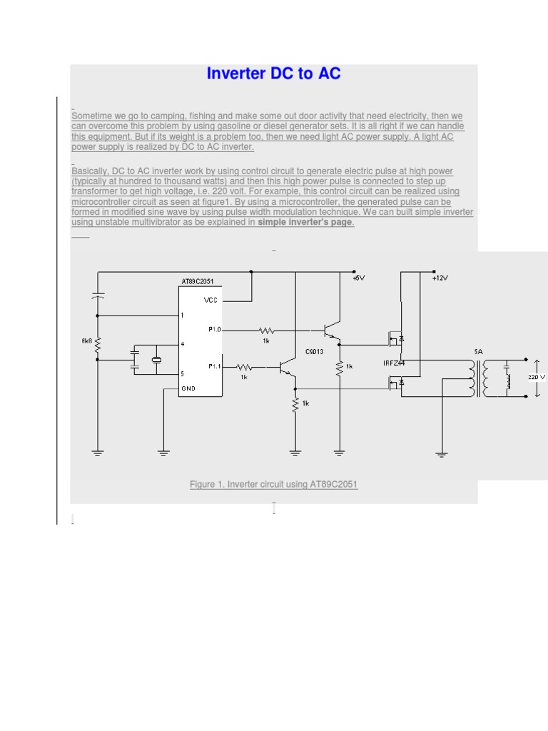 DC to AC Inverter Circuit Guide | PDF | Power Inverter | Electric Power
