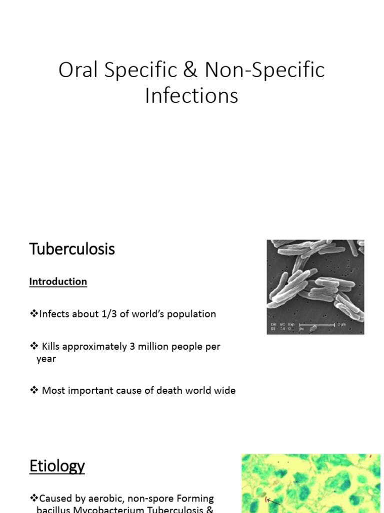 Oral Specific and Non Specific Infections | PDF | Medical Specialties ...