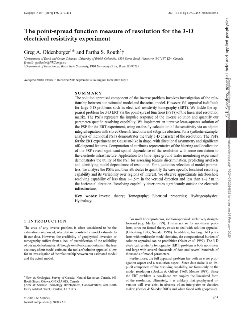 Electrical Resistivity Experiment | PDF | Inverse Problem | Matrix ...