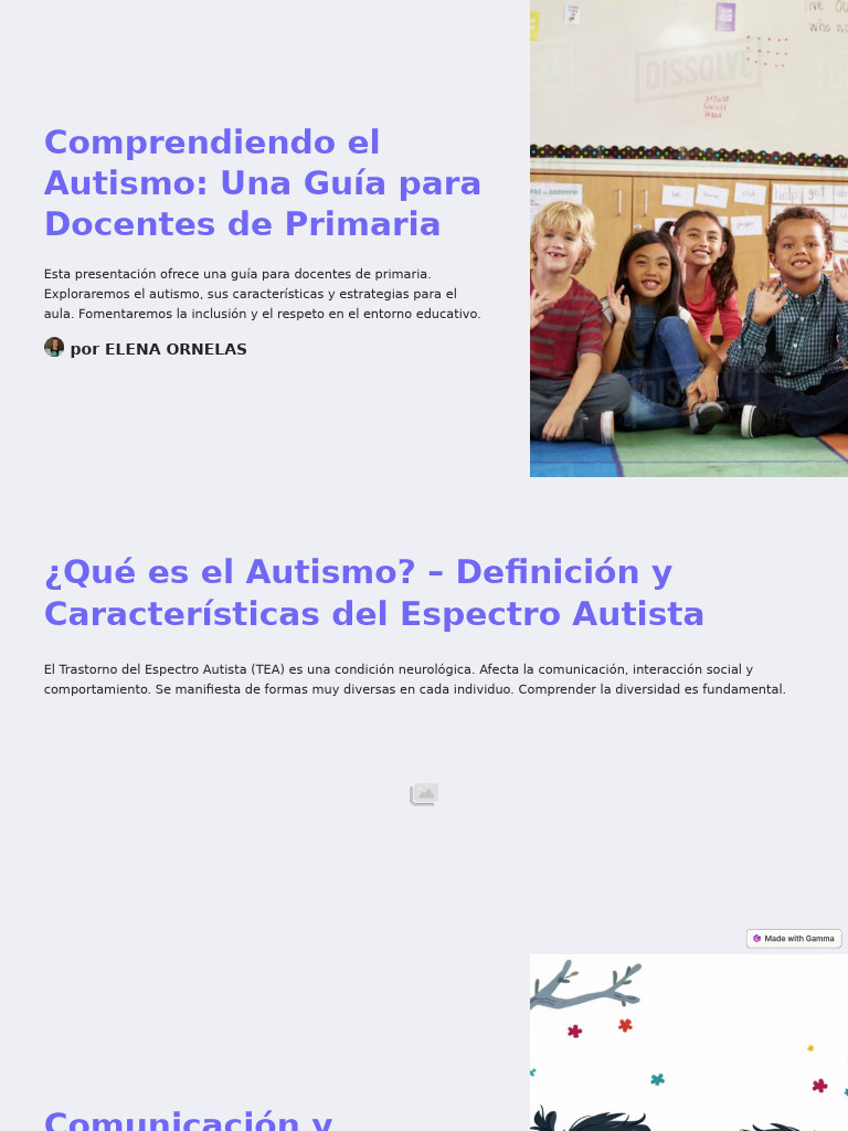 Guía de Autismo para Docentes de Primaria | PDF