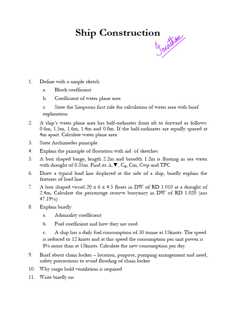 Ship Construction and Design Principles | PDF | Shipbuilding | Watercraft