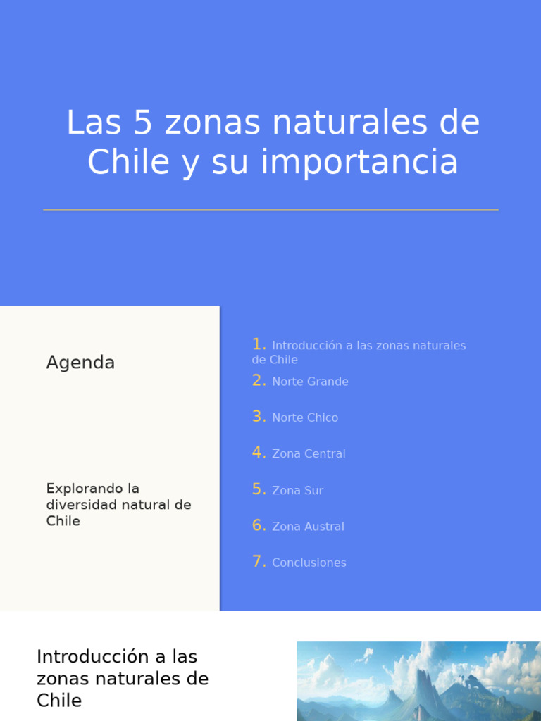 Zonas Naturales de Chile: Diversidad y Importancia | PDF | Chile | Clima