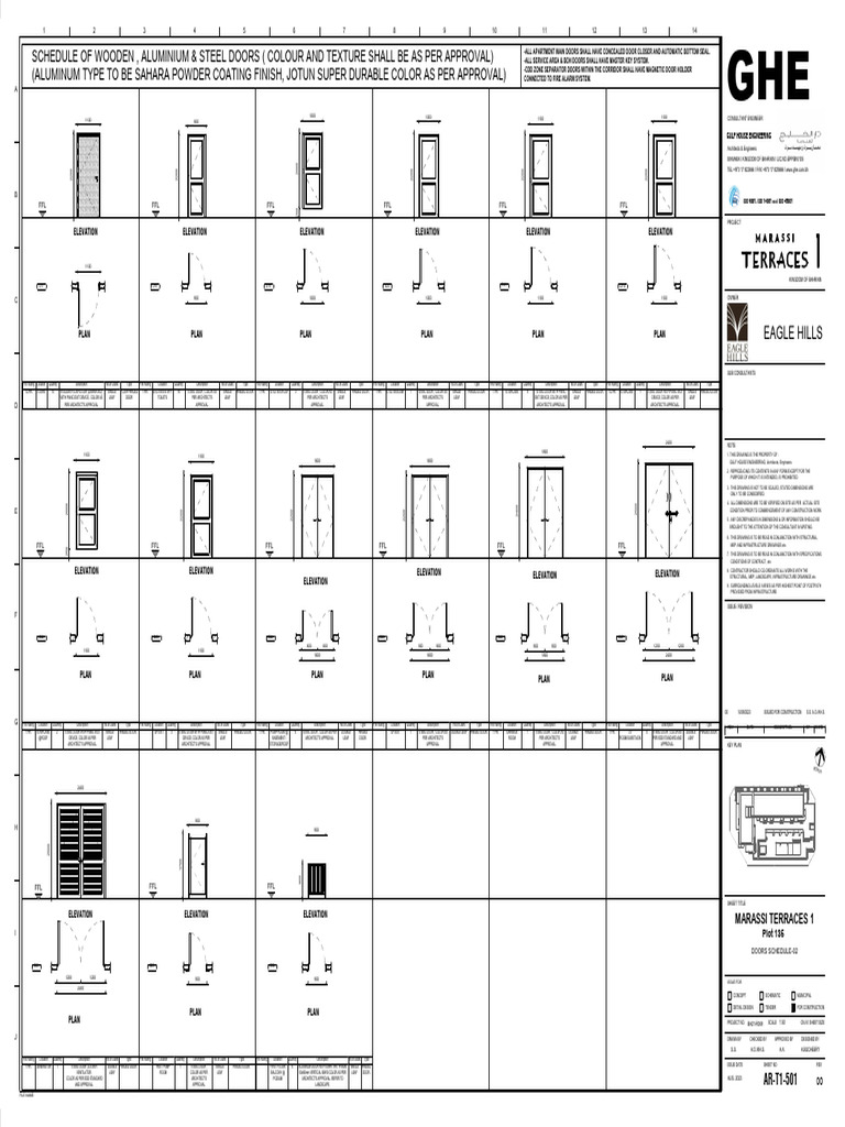 Ar-T1-501-Doors Schedule-02 | PDF | Door | Building Engineering