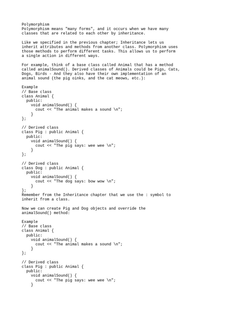 Understanding Polymorphism in Inheritance | PDF