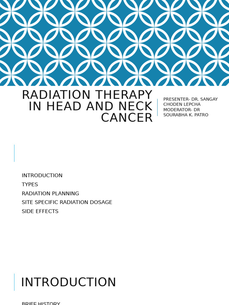 Radiation Therapy for Head and Neck Cancer | PDF | Radiation Therapy ...