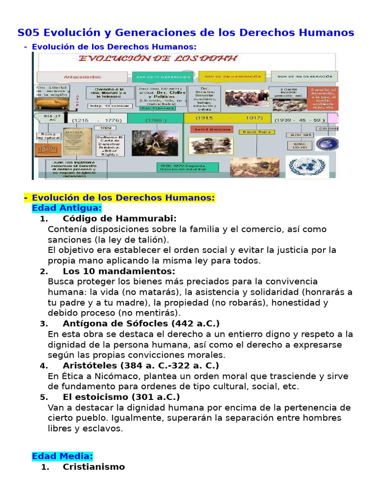 S05 Evolución y Generaciones de los Derechos Humanos | PDF | Derechos ...