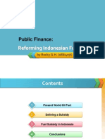 Reforming Indonesian Fuel Subsidy 