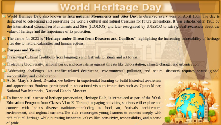World Heritage Day 2025 Theme Unveiled | PDF