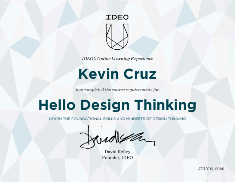 Hello Design Thinking Course Completion | PDF