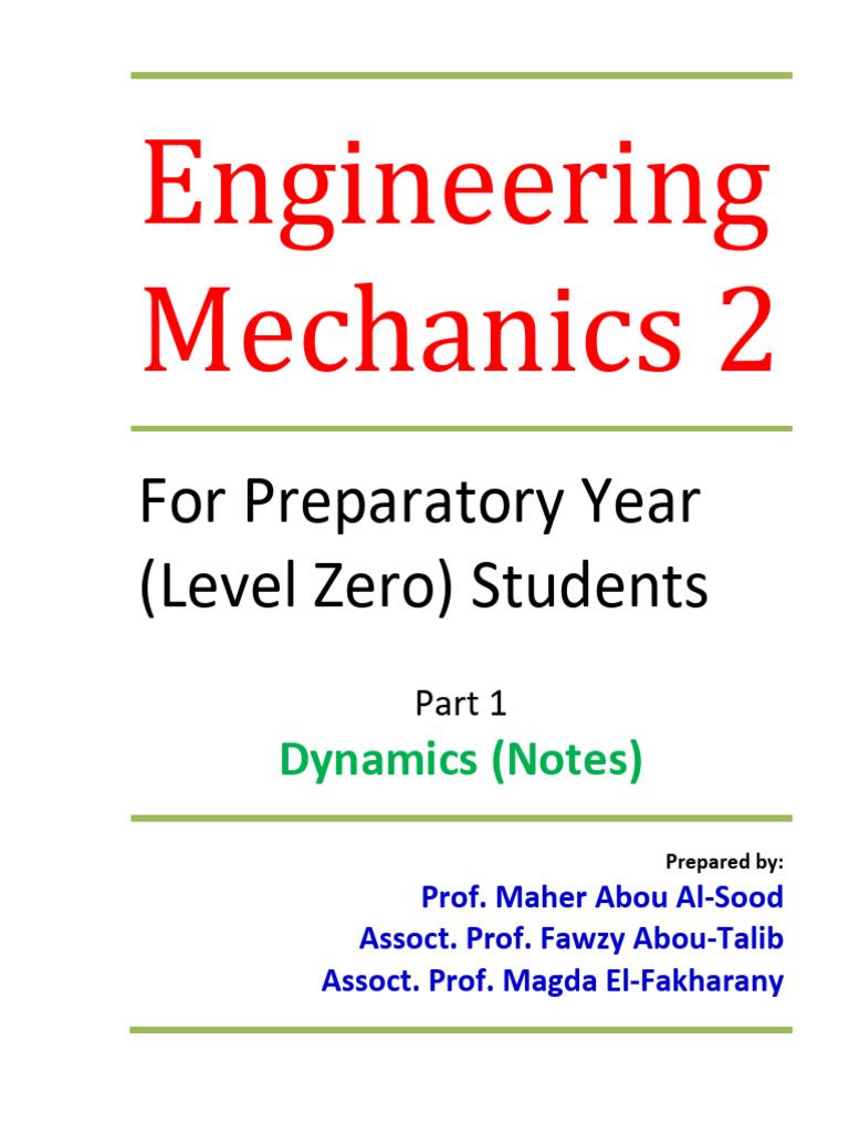 Engineering+Mechanics+2 Notes | PDF | Acceleration | Velocity