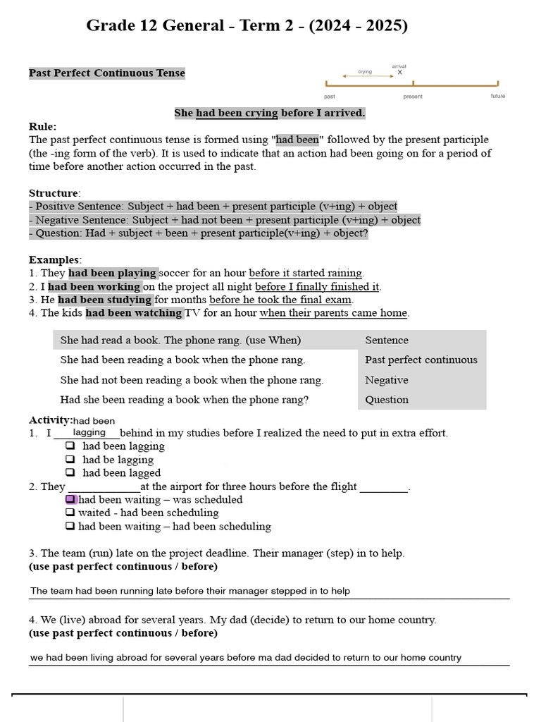 Grammar Guide: Tenses and Nominalization | PDF | Grammatical Tense ...
