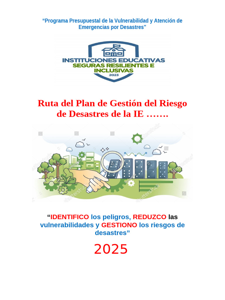 Gestión de Riesgos en Educación 2025 | PDF | Desastres naturales | Riesgo