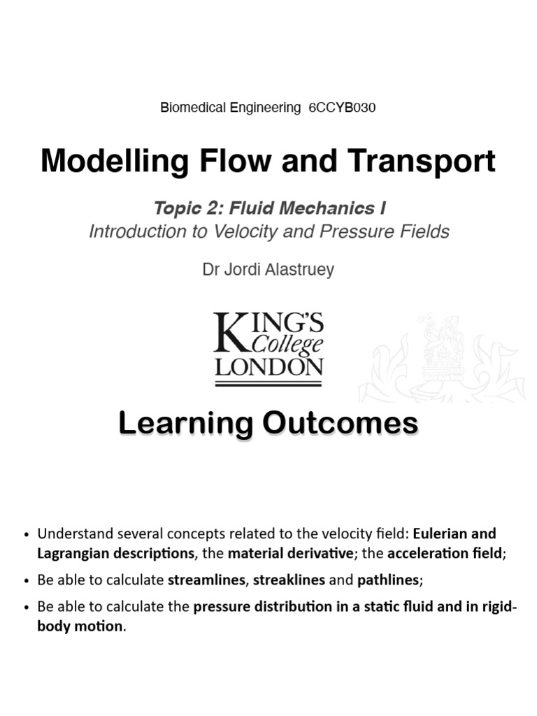 Fluid Mechanics: Velocity & Pressure Fields | PDF | Pressure | Fluid ...