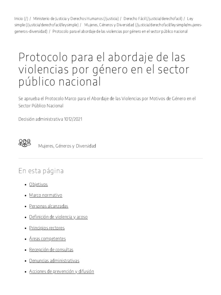 Protocolo de Violencias de Género en el Estado | PDF | Violencia ...