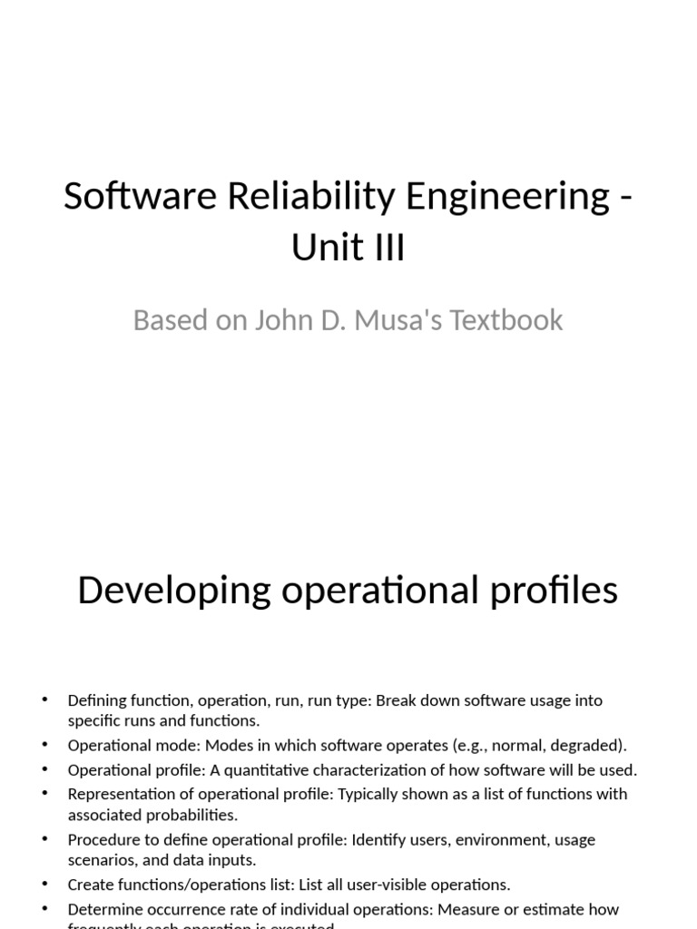 Software Reliability Engineering Techniques | PDF