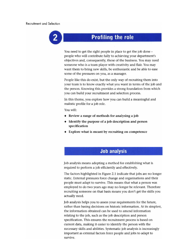 Job Analysis | PDF