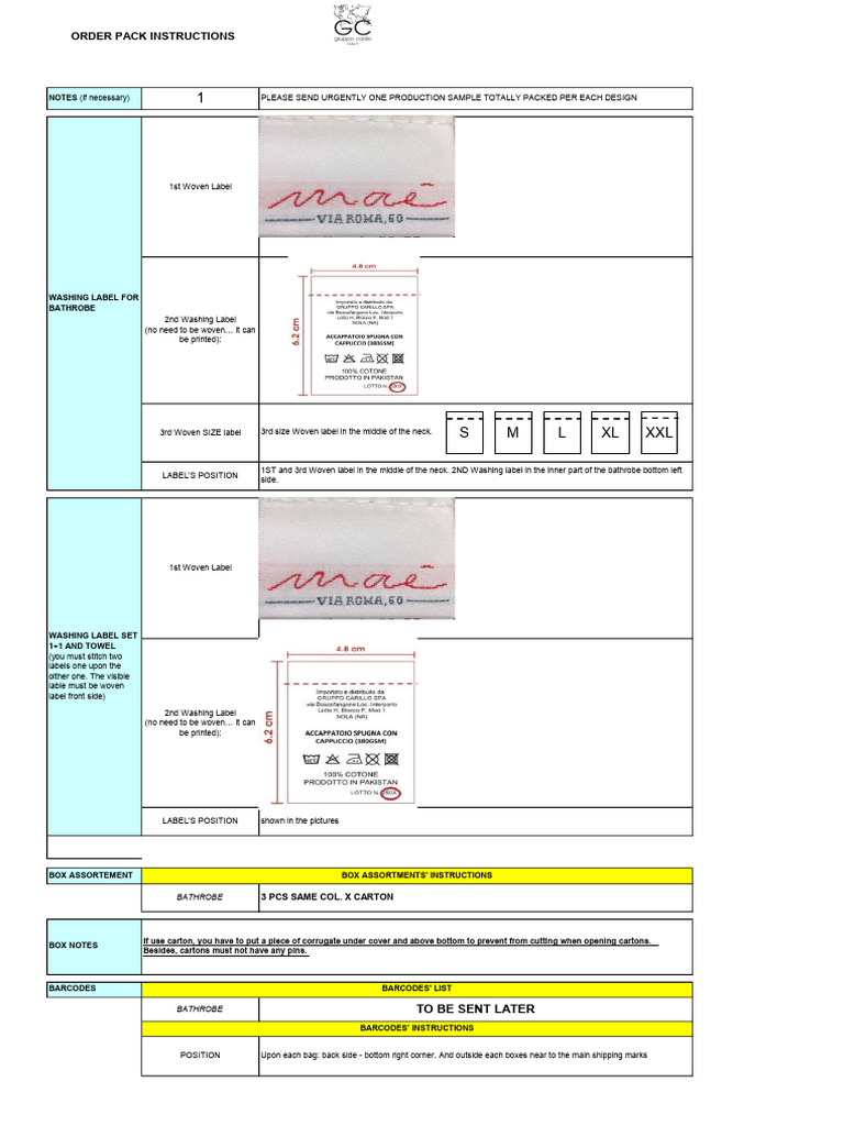 Pack Instructions | PDF