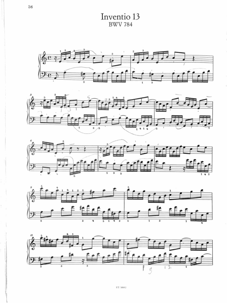 Bach Invention in a Minor | PDF