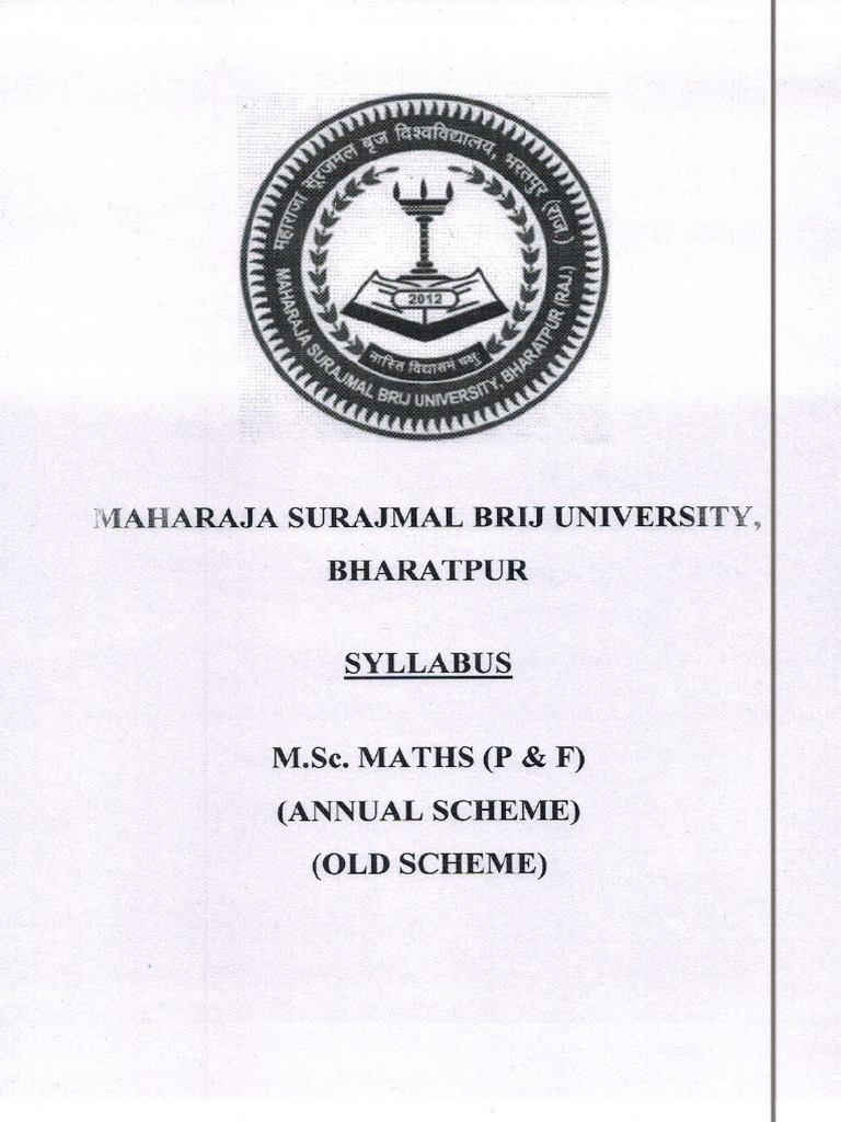 M - SC - in Mathematics (P & F) | PDF