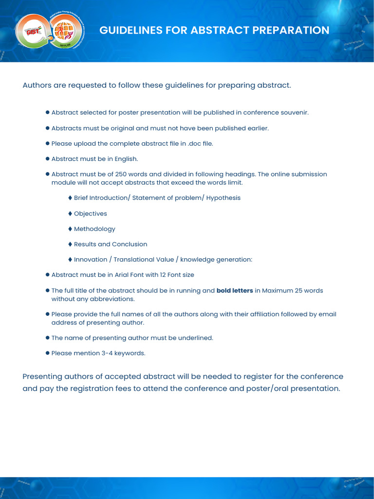 Abstract Preparation Guidelines for Conference | PDF