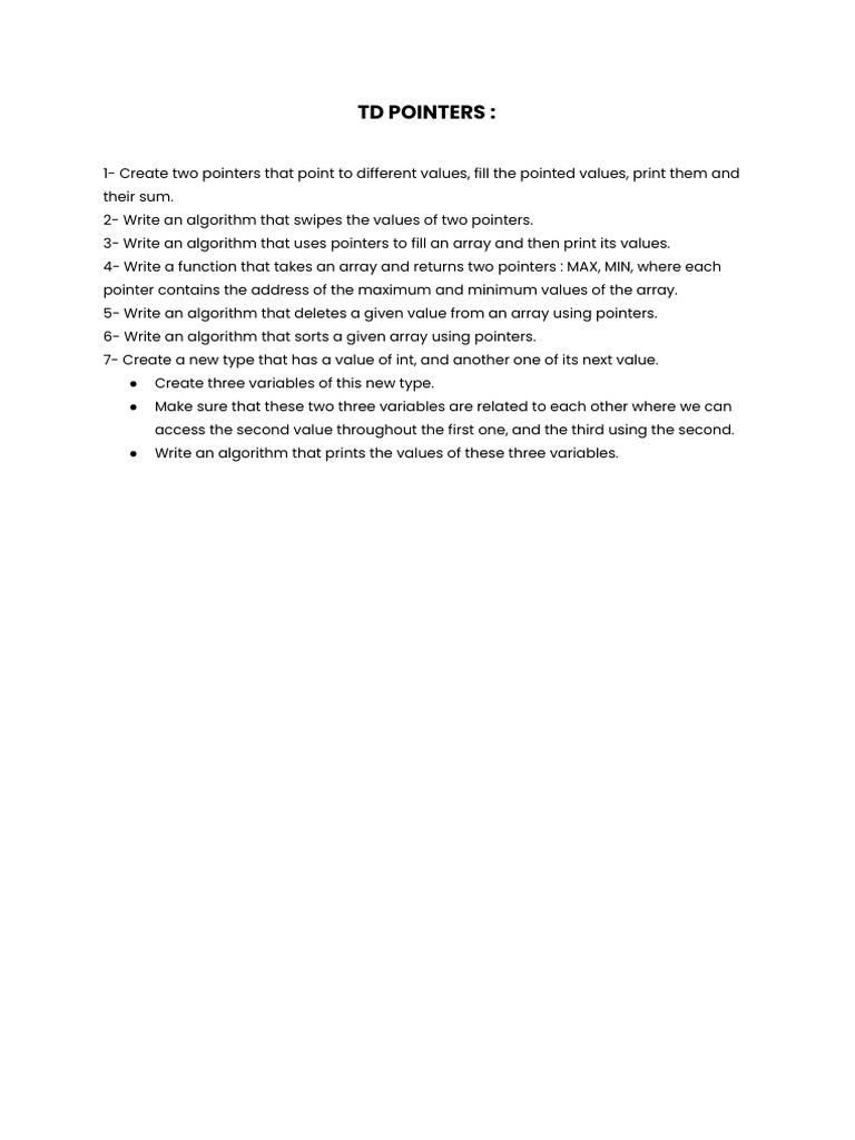 Pointer Operations and Algorithms Guide | PDF